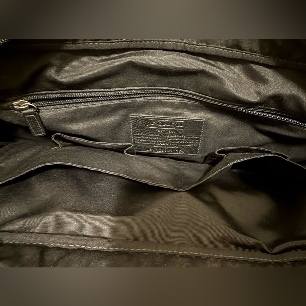 COACH black Leather Briefcase - Picture 6 of 9